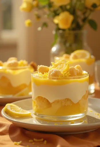 Citromos álom rétegezett piskótával és mascarpone krémmel, friss citrommal díszítve