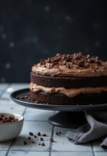 Csokoládékrémes torta csokoládémázzal