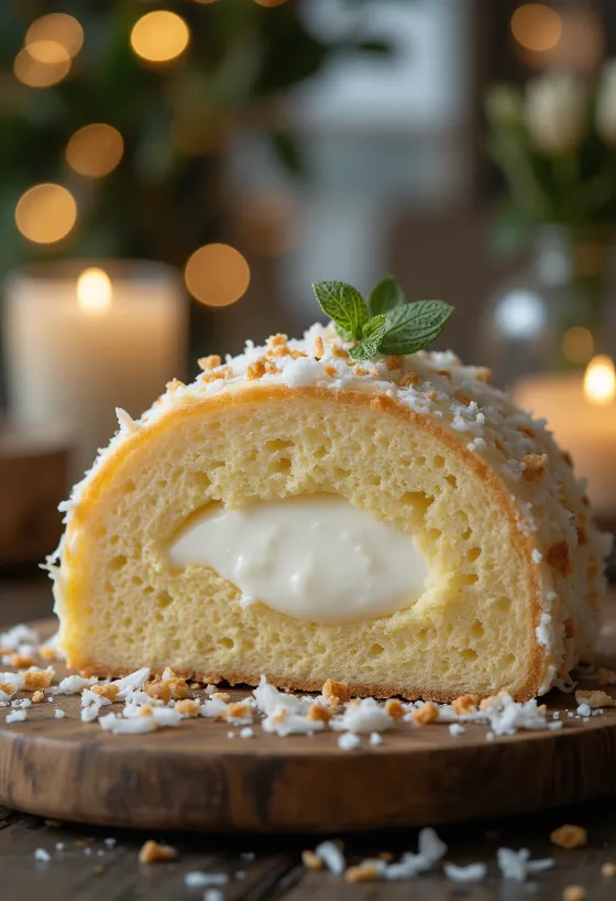 Haupia tortakrémként, friss kókusz ízzel
