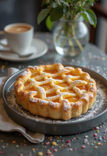 Crostata klasszikus baracklekvárral, ropogós tésztával