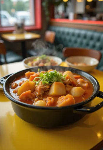 Dakdoritang jjigae, koreai csirkeleves sárgarépával és burgonyával