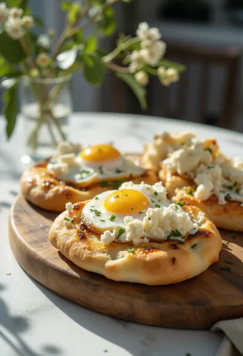 Focaccia grillezett padlizsánnal és fetával tálalva