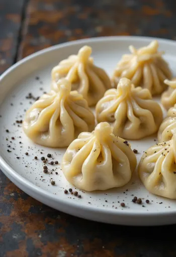 Khinkali tálalva