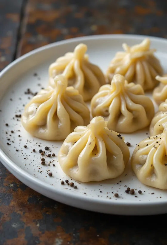 Khinkali tálalva