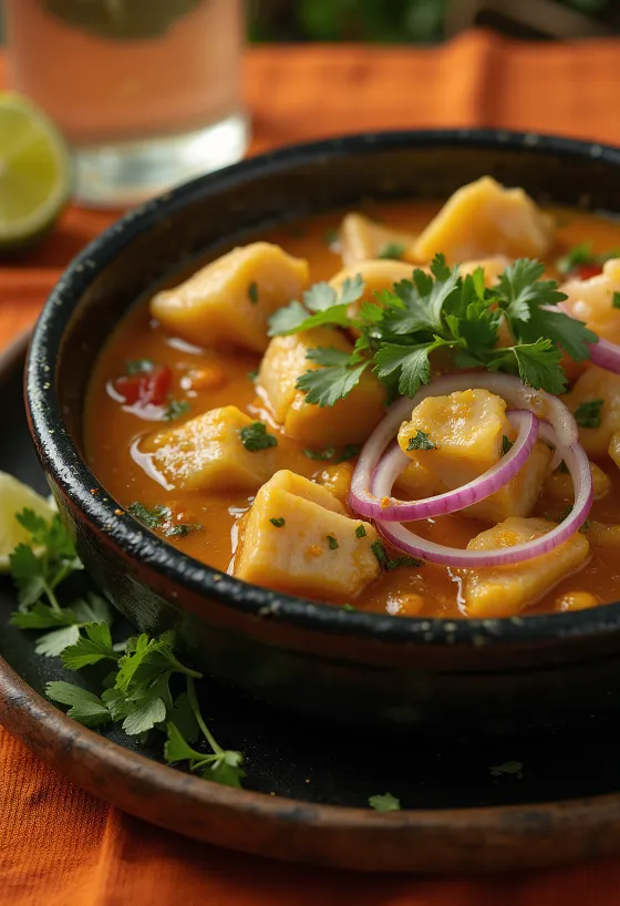 Moqueca de peixe, brazil halétel kókusztejjel és tamarind pasztával