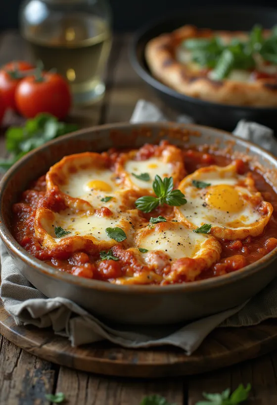 Parmigiana caciocavallo sajttal, paradicsommal és padlizsánnal
