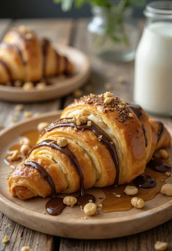 Snickers croissant tálalva