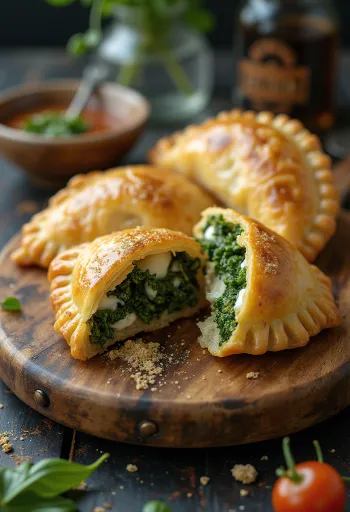 Spenótos-ricottás empanada krémes töltelékkel