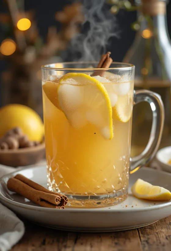 Körtés gyömbéres alkoholmentes cider bögrében