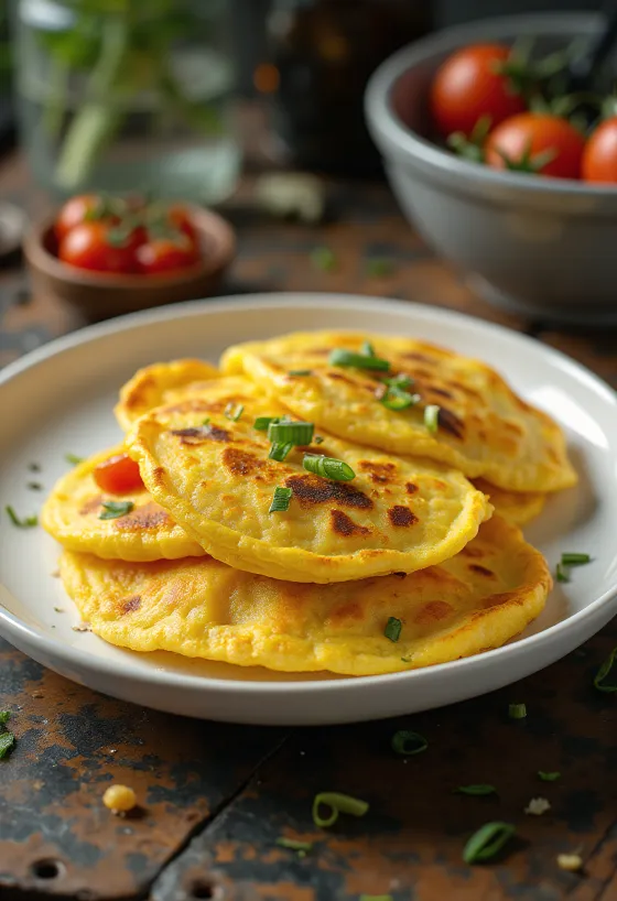 Masala pancake fűszeres indiai ízvilággal tálalva