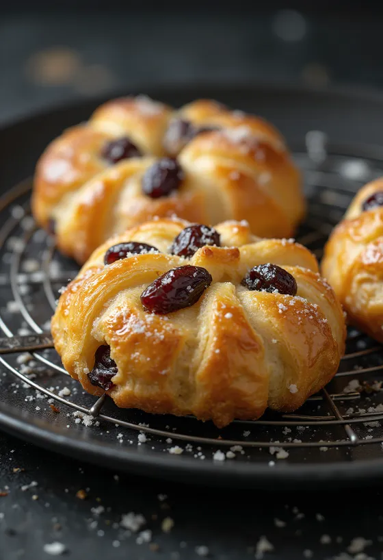 Eccles cake aranymazsolával frissen tálalva