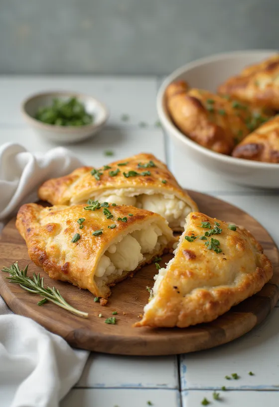 Frissen sült karfiolos calzone