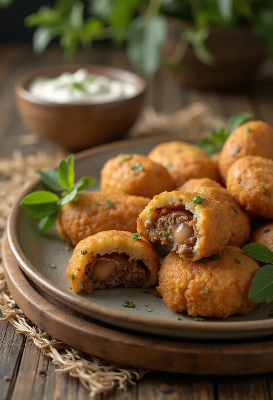 Kibbeh tálalva