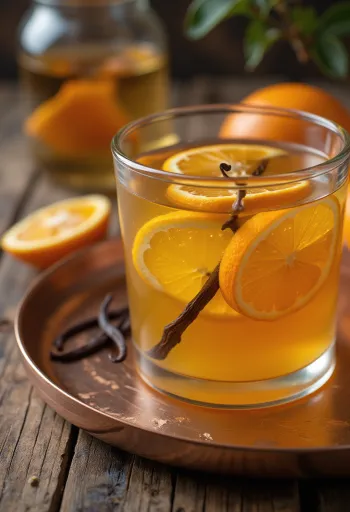 Narancsos-vaníliás cider pohárban