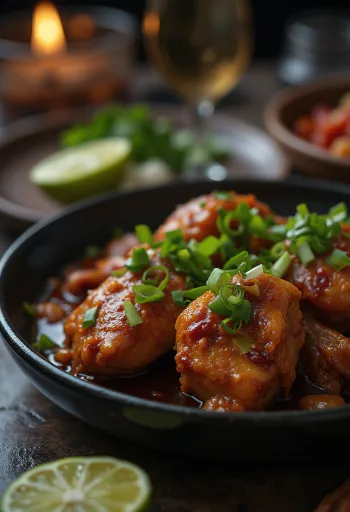 Adobo pörkölt fűszeres, csirkehús és gazdag fűszerek