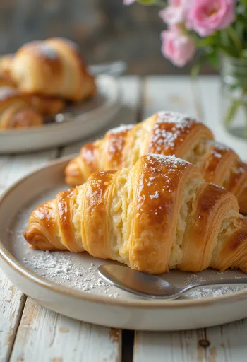Frissen sült argentin dulce de leche croissant