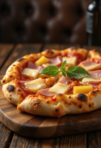 Hawaiian pizza ananásszal és sonkával