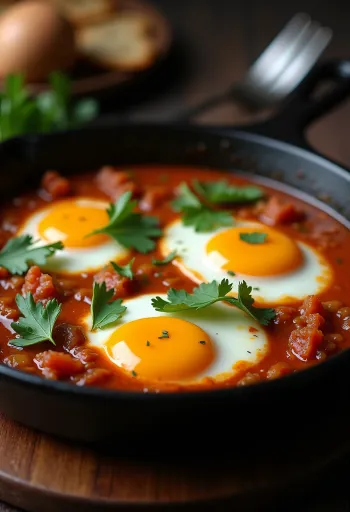 Keto afgán fűszeres tojás paradicsomos raguban