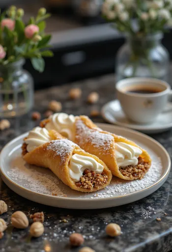 Cannoli mogyoróval megszórva