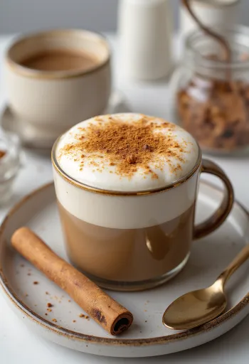 Fűszeres chai latte bögrében tálalva