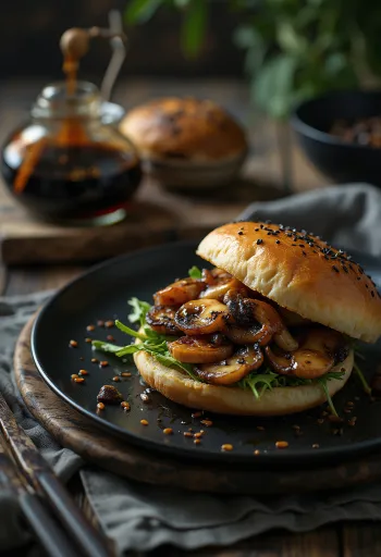 Gombás bao bun tálalva