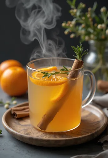 Mandarinos cider tálalva pohárban