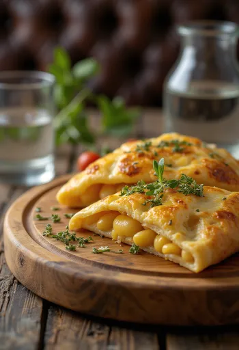 Vajbabos calzone tálalva