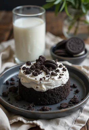 Vegán oreós torta tálalva