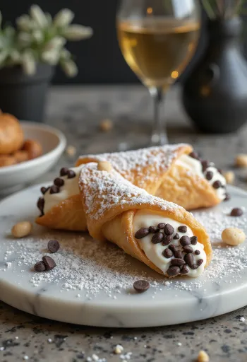 Cannoli csokoládéval és földimogyoróval gazdagítva
