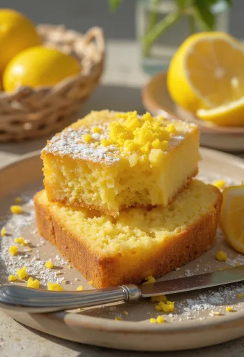 Gluténmentes citromos torta friss citromkarikákkal díszítve