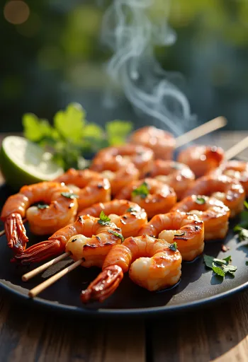 Keto grillezett garnéla nyárson