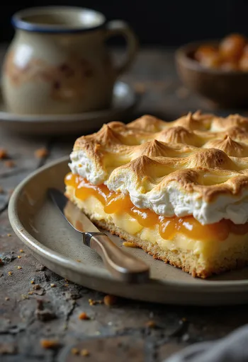 Rákóczi túrós torta tálalva