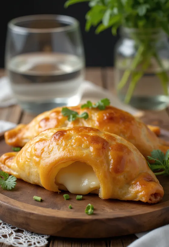 Chilean Empanada de Queso, sajtos empanada, aranybarna tésztában