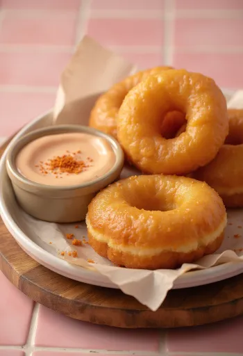 Fry Sauce Doughnut frissen tálalva