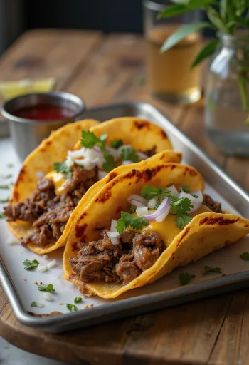 Lamb Birria Tacos, mexikói fűszeres bárányhús tortillában