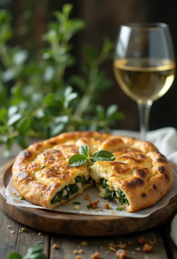 Spenótos calzone töltött pizza