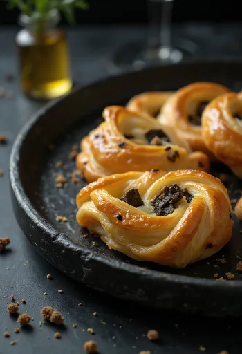 Szarvasgombás burek tálalva