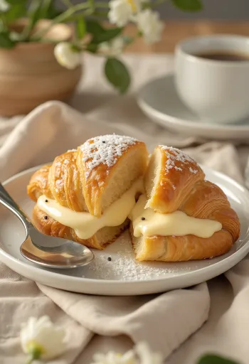 Vaníliás croissant frissen sütve