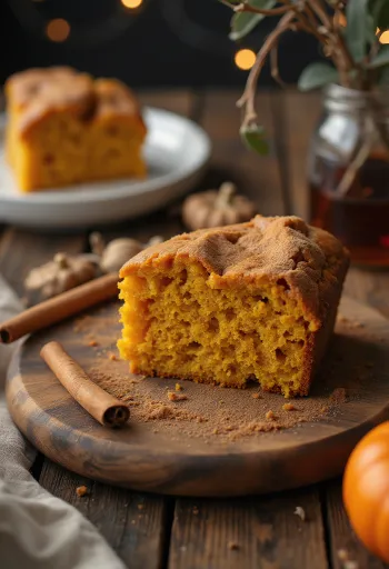 Vegán sütőtök torta díszítve