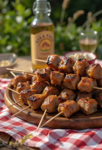 Arrosticini tálalva