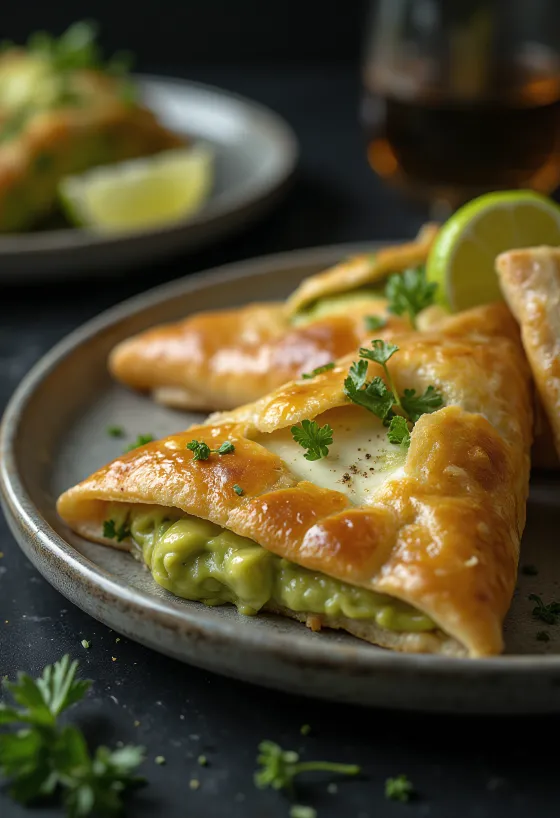 Frissen sült avokádós calzone