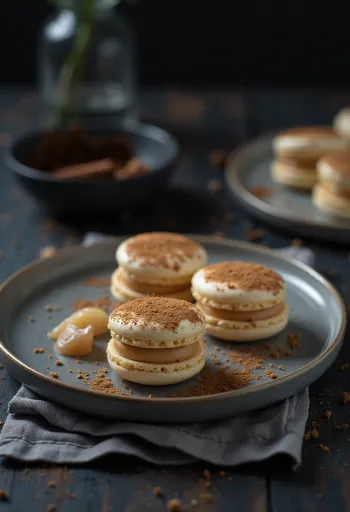 Fahéjas-marcipános macaron