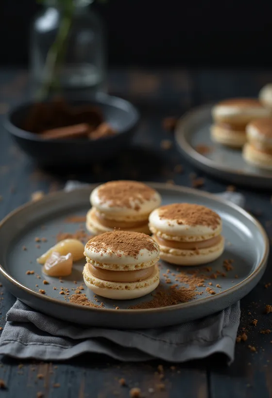 Fahéjas-marcipános macaron