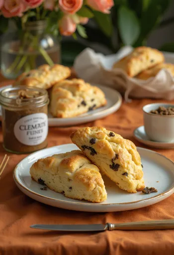 Szarvasgombás scone tálalva