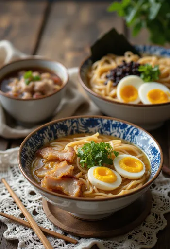 Tsukemen hideg ramen tésztával és forró mártogató levessel