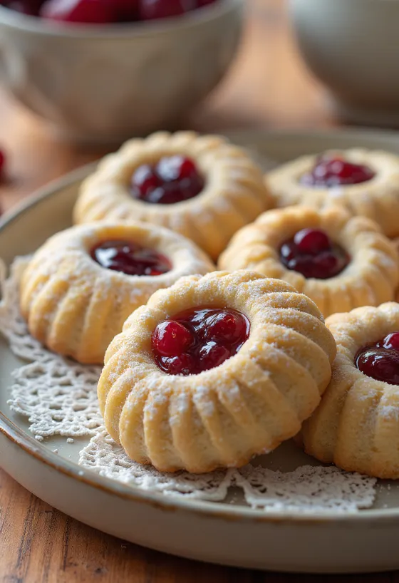 Fahéjas-vaníliás linzer tálalva