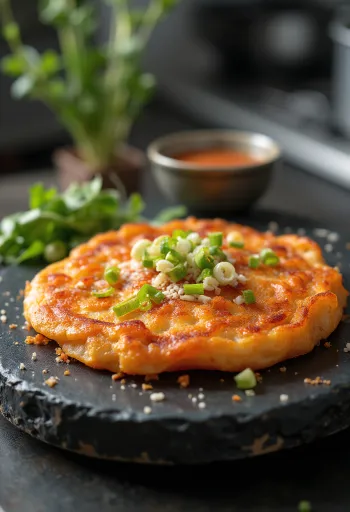 Kimchi jeon, koreai kimchis palacsinta aranybarna ropogósra sütve