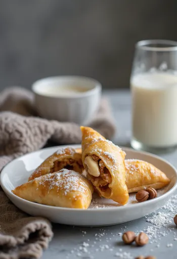 Mogyorókrémes samosa frissen sütve