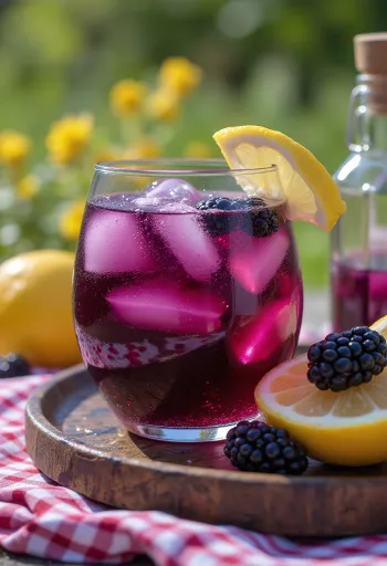 Szedres-bodzás limonádé pohárban
