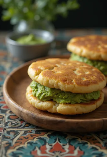 Dorayaki matchakrémmel, japán sütemény